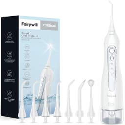 Fairywill Water Flossers Oral Irrigator Rechargeable Portable Dental 3 Modes Water Tank for Teeth 300ML Waterproof Teeth Cleaner