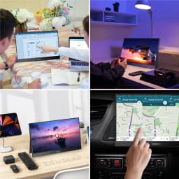 ZEUSLAP Portable Monitor Ultrathin 15.6inch touch/non touch 1080P FHD HDR IPS USB-C for laptop phone xbox cctv camera PS4 PS5