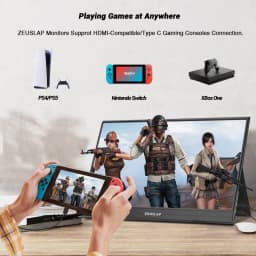 ZEUSLAP Portable Monitor Ultrathin 15.6inch touch/non touch 1080P FHD HDR IPS USB-C for laptop phone xbox cctv camera PS4 PS5