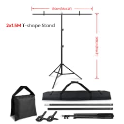 Professional Background Stand 2/2.6x3m Aluminum Alloy Studio Photo Frame Backdrop Stands Support System Photography Accessories