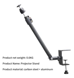 Desktop Clip Tripod Standing Desk Monitor with 1/4" Ball Head Table Fixture Ring Light Adjustable Bracket Stand DSLR Camera