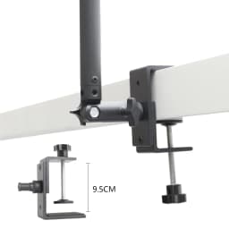 Desktop Clip Tripod Standing Desk Monitor with 1/4" Ball Head Table Fixture Ring Light Adjustable Bracket Stand DSLR Camera