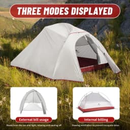 Naturehike Upgraded Cloud Up 3 Person Tent Outdoor Camping Tent Ultralight Waterproof Tent Free Standing Hiking Backpacking Tent