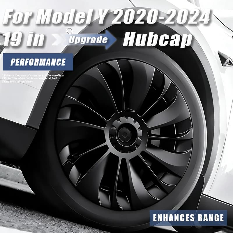 4PCS Hub Cap for Tesla Model Y 19 Inch Performance Replacement Wheel Cap Automobile Hubcap Full Rim Cover Accessories 2018-2024
