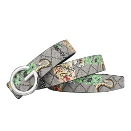 Western Rhinestone Tiger Buckle Tiger Print Leather Men Belt Fashion Jeans Causal Pants Men Belt