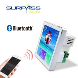 Smart Home Audio System Music Player 2 Channel 4inch Mini Touch Screen Wireless Bluetooth In Wall Amplifier with FM Radio,USB
