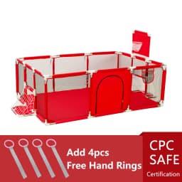 IMBABY Baby Playpens With Basketball Frame Corralito for Babies Indoor Baby Playground Multifunctional Playpen for Children