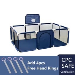 IMBABY Baby Playpens With Basketball Frame Corralito for Babies Indoor Baby Playground Multifunctional Playpen for Children