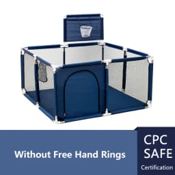 IMBABY Baby Playpens With Basketball Frame Corralito for Babies Indoor Baby Playground Multifunctional Playpen for Children