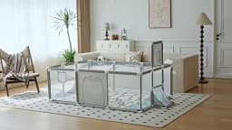 IMBABY Baby Playpen Indoor Baby Playground Park for Baby Corralito Basketball Baby Activity Gym Outdoor Play Groundbox Dry Pool