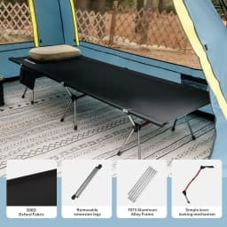 Naturehike XJC04 Folding Camping Cot Height Adjustable Ultralight Backpacking Cot Portable Camping Bed for Camping Hiking Travel