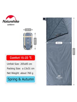 Naturehike Sleeping Bag LW180 Ultralight 3 Season Camping Hiking Sleeping Bags Outdoor Portable Waterproof Cotton Sleeping Bag