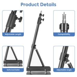 Wall Mount Support Boom Arm for light ring,Flexible Rotation Triangle Wall Mounted Lighting Stands for Studio Softbox Monolight
