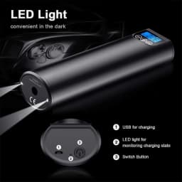 12V 150PSI Rechargeable Air Pump Tire Inflator Cordless Portable Compressor Digital Car Tyre Pump for Car Bicycle Tires Balls