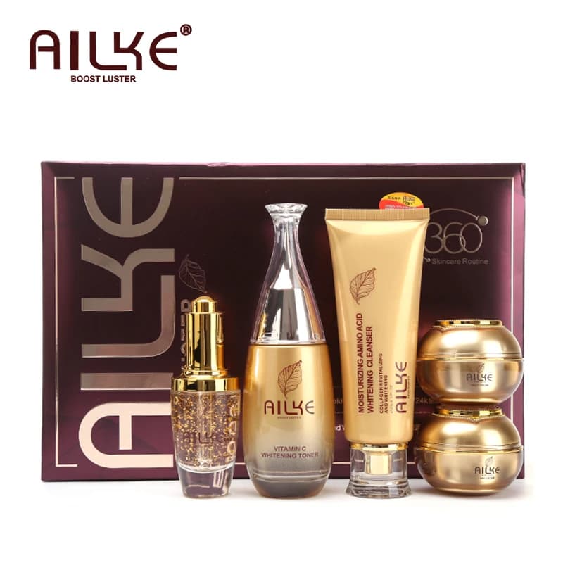 AILKE Whitening Skin Care Set, Reduce Wrinkles, Dark Spots, Even Skin Tone, Women Beauty Cosmetics for All Skin Types