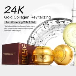 AILKE Whitening Skin Care Set, Reduce Wrinkles, Dark Spots, Even Skin Tone, Women Beauty Cosmetics for All Skin Types