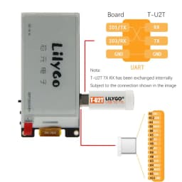 LILYGO® TTGO T-U2T USB To TTL Automatic Downloader CH9102 Programmer Adapter Serial Development Board Open Source Module