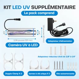 OSWNKW LED-UV Under Sink Water Purifier, UVC Water Sterilizer with Smart Flow Sensor, for RO System, Kitchen, RV & Boat