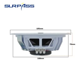 PA Sound System 6inch 15W Ceiling Speaker Recessed Passive Audio Speaker Home Music Loudspeaker for Kitchen Bedroom Store Hotel