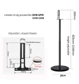 1 Pair=2PC White SF10L 82.5cm-114cm Q930 9500 990C Q990F Q30B Q90B Round Base Adjust Surround Sound Speaker Display Floor Stand