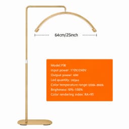 Fosoto Fashion Arc Photography Lamp LED Half-Moon Shaped Light Led Video Lash Light With For Beauty Eyelash Tattoo Makeup