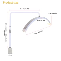 Fosoto Fashion Arc Photography Lamp LED Half-Moon Shaped Light Led Video Lash Light With For Beauty Eyelash Tattoo Makeup