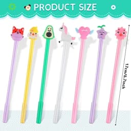 50 Pcs Mixed Gel Ink Pens Black Ink Cool Pens Cute Bulk Assorted Style Novelty Office Supplies Stationery Back to School Season