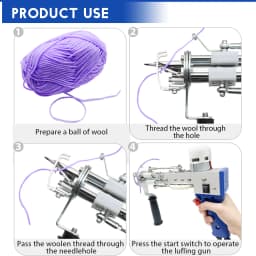Tufting Gun 2 IN 1 Electric Carpet Tufting Gun Tufting Machine Can Do Both Cut Pile and Loop Pile Hand Tufting Gun Carpet Gun