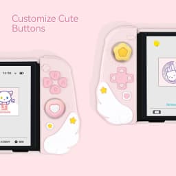 GeekShare Protective Case for Switch OLED Game Accessories Pink Star 3D Silicone Switch 2017 Shell