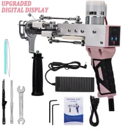 Tufting Gun 2 IN 1 Electric Carpet Tufting Gun Can Do Both Cut Pile and Loop Pile Hand Gun Carpet Weaving Flocking Power Tools