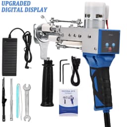 Tufting Gun 2 IN 1 Electric Carpet Tufting Gun Can Do Both Cut Pile and Loop Pile Hand Gun Carpet Weaving Flocking Power Tools