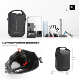 Rhinowalk  2 Pcs Bike Fork Bag Quick Release Waterproof 4L 6L Cycling Bicycle Front Pack Mount Electric Scooter Vehicle Bag