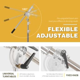 SH 2.9m Light Stand With Stainless Steel Kit Cross Arm With Weight Bag Photo Studio Accessories Extension Telescopic Rod 2.49M