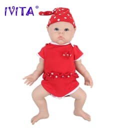 IVITA 100% Silicone Reborn Baby Dolls Painted Realistic Newborn Lifelike Bebe Doll Wholesale Toys for Children Christmas Gift
