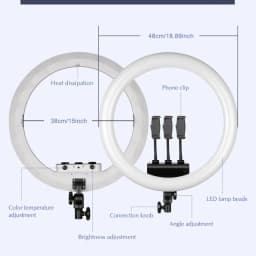 Led Ring Light 18 inch Large Selfie Ring Light Remote Control Photography For Youtube Makeup Video Light For Phone