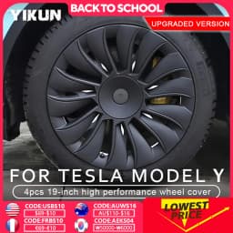 4PCS HubCap Performance Automobile Replacement Hub Cap Full Rim Cover Accessories for Tesla Model Y 19 Inch Wheel Caps 2018-2024