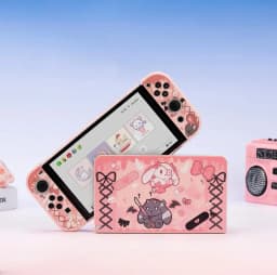 GeekShare Rabbit Protective Case for Nintendo Switch / Switch Oled Dock Cover Dust Cover Kits NS Accessories Gothic Bunny Series