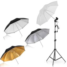 4 Pcs 83cm Photo Studio Umbrella Photography Photo Video Light White Reflector Umbrella Without Stand Gold Sliver Black 3 Color