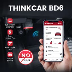 THINKCAR BD6 OBD2 Scanner Bluetooth Diagnostic Full System Diagnosis 5 Reset Function Scan Tool Lifetime Free for All Cars