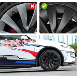 4PCS Wheel Cover 20 Inch for Tesla Model Y Juniper 2025 2026 Performance Replacement Hubcaps MY Helix 2.0 Full Rim Matte Black