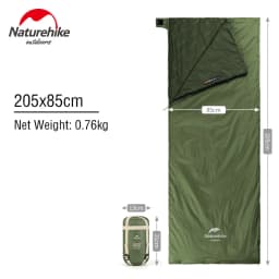 Naturehike LW180 Sleeping Bag Ultralight Waterproof Cotton Sleeping Bag Summer Hiking Camping Sleeping Bag