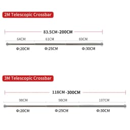 2.8x2/3M Universal Telescopic Crossbar Photo Background Support System Adjust Stand Photography Photo Studio Boom Super Racks