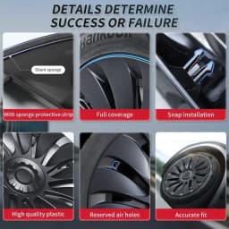 4PCS HubCap Performance Wheel Caps Automobile Replacement Hub Cap Full Rim Cover Accessories For Tesla Model Y 19 Inch 2018-2024