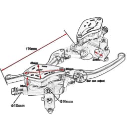 lever Adjustable Handle Hydraulic clutch Brake Pump Master Cylinder Motorcycle Racing Universal For Yamaha Kawasaki Brake