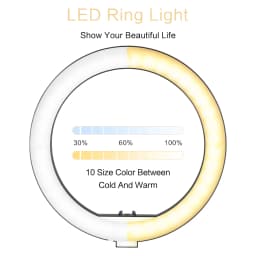 SH 10inch Ring Lamp Photography LED Ring Light Selfie Ring Lighting with Tripod Stand for Smartphone Youtube Makeup Video Studio