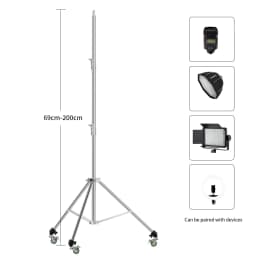 Stainless Steel Big Tripod 2/2.8/3.2M Foldable Light Super Stand Tripod Photography C-Stand For Spot Light Softbox Photo Studio