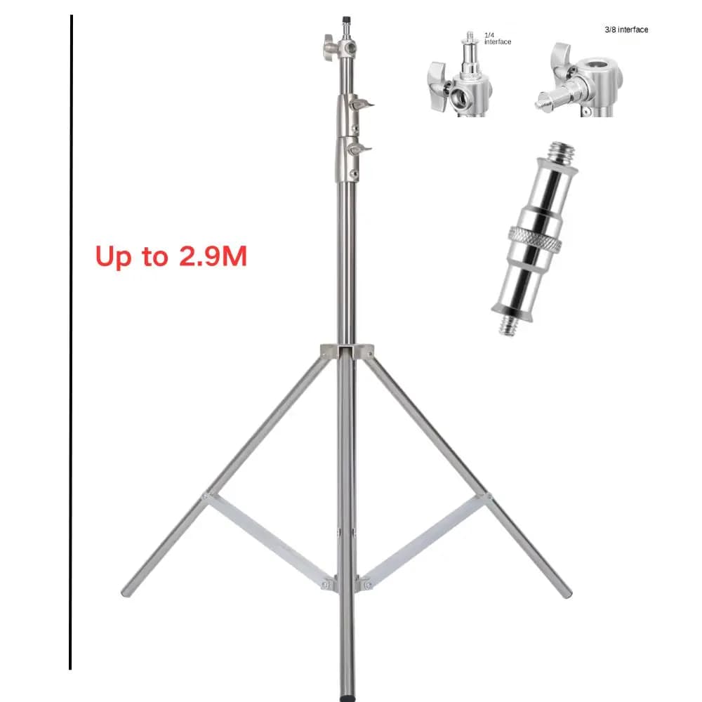 Stainless Steel Big Tripod 2/2.8/3.2M Foldable Light Super Stand Tripod Photography C-Stand For Spot Light Softbox Photo Studio