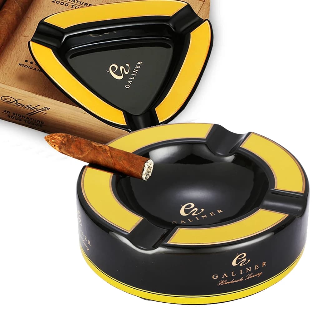 Large Ceramic Cigar Ashtray Home Round Living Room Creative Cigar Holder Stand Cenicero For Cigar Tobacco Cigarette Ashtrays