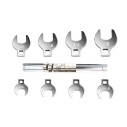8 Pcs 3/8 Inch Drive Crowfoot Wrench Set 3/8 to 7/8 in. SAE Imperial Chrome Plated Crow Foot