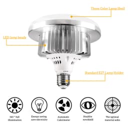 LED Light Bulb 3800k to 5500k Energy Saving Bulb for Photography Photo Video Studio Lighting 45W 70W Optional Remote Control